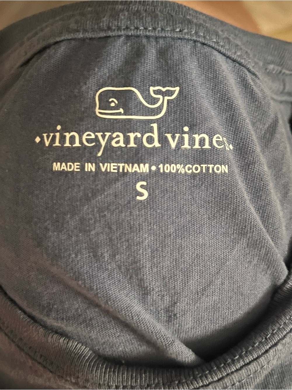 Vineyard Vines Navy Long Sleeve with Pastel Whale - Picture 5 of 5